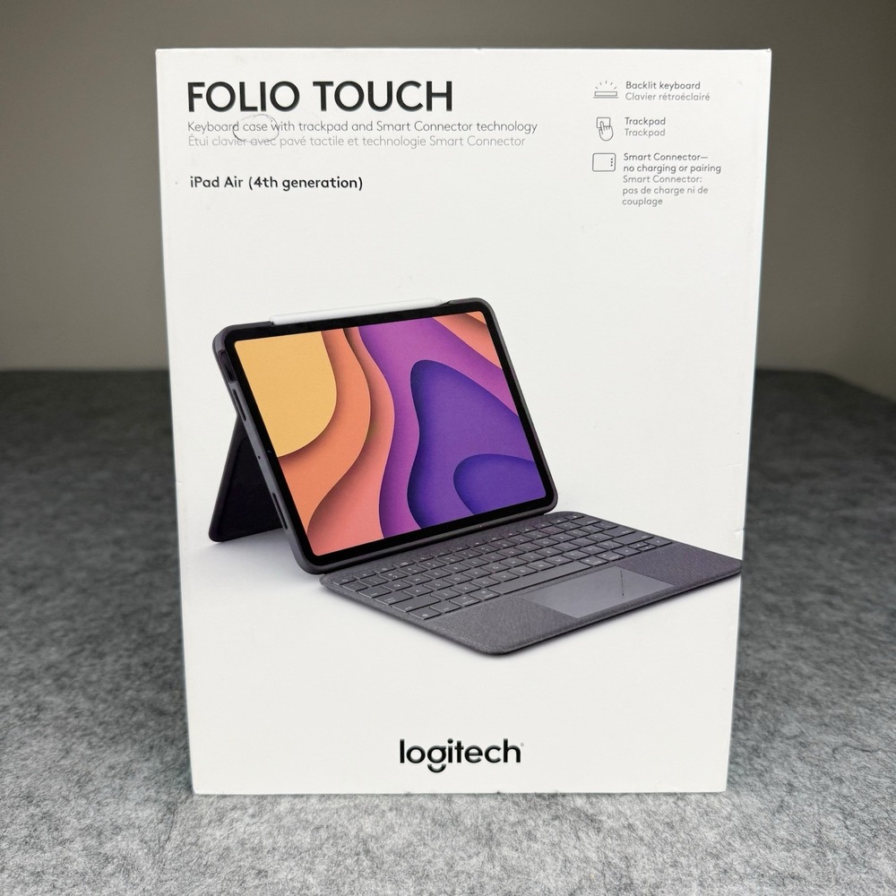 Logitech Folio Touch iPad Keyboard Case with Trackpad for iPad Air (4th 5th) EUC
